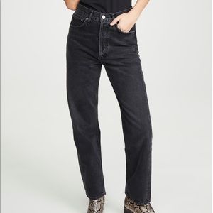 Agolde 90’s Denim Black Faded Jean NWT 30